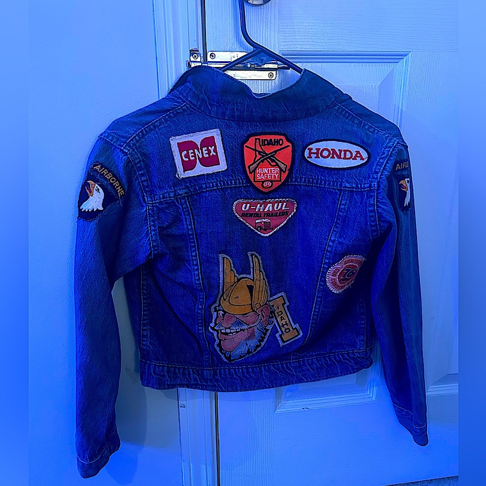 Vintage Honda Racing Gas Cropped Jean Jacket